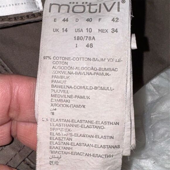 Motivi Women's Brown Straight Leg Cargo Jeans Size 10 Mid Rise - Picture 8 of 16